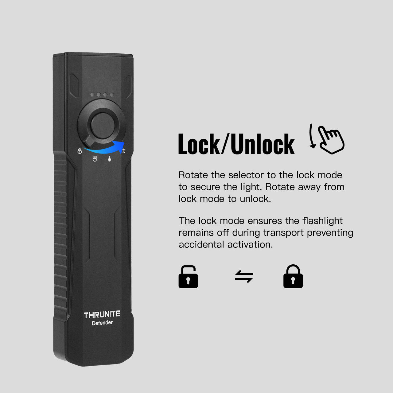 Thrunite Defender => 3 - in - 1 EDC Lampe mit 1600 Lumen in kaltweiss, UV - Licht und Laserpointer - Thrunite Shop Europa