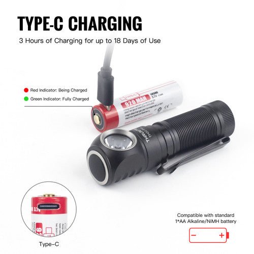 Thrunite TH20 PRO inkl. AA - Li - Ion - Akku - Thrunite Shop Europa